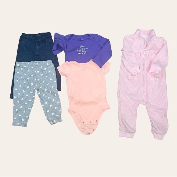 Carters Girls 5 Piece Bundle Size 9 Months - Picture 1 of 8